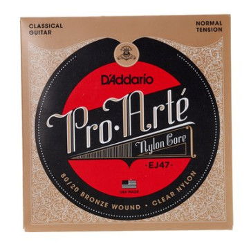 D'ADDARIO EJ47 80/20 BRONZE WOUND MUTA CORDE CLEAR NYLON CHITARRA ACUSTICA NORMAL TENSION