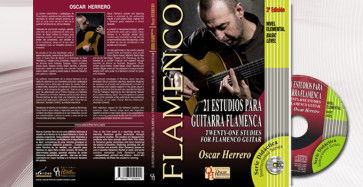 FLAMENCO OSCAR HERRERO BASIC LEVEL LIBRO + CD 21 ESTUDIOS PARA GUITARRA FLAMENCA