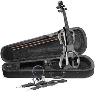 STAGG EVN X 4/4 MBK VIOLINO ELETTRICO CON CUSTODIA RIGIDA E ACCESSORI METALLIC BLACK