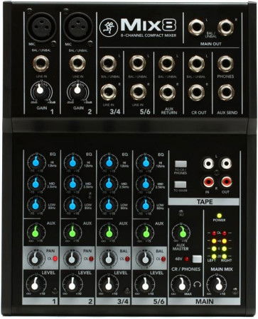 MACKIE MIX8 MIXER COMPATTO 8 CANALI 