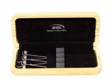 GEWA 711035 ASTUCCIO PORTA ANCE DOPPIE PER OBOE IN LEGNO 3 CANNE COLORE MOGANO