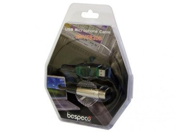 BESPECO BMUSB-200 CAVO INTERFACCIA USB-XLR CAVO PER MICROFONO CON SCHEDA AUDIO USB INTEGRATA