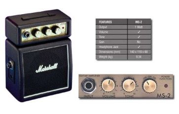 Marshall MS2 Mini Amplificatore a Batterie per chitarra DA 2 WATT