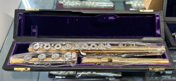 VERNE Q. POWELL BOSTON 13513  19.5K FLAUTO TRAVERSO PROFESSIONALE IN ORO 19.5K MECCANICA  ARGENTO OCCASIONE USATA IN GARANZIA 12 MESI