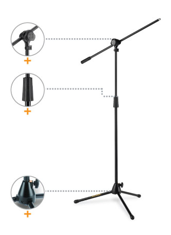 HERCULES MS432B ASTA MICROFONO MICROFONICA A GIRAFFA MS-432-B