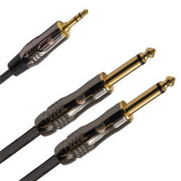 QUIKLOK ITST//J352J-5 CAVO JACK STEREO 3,5 TRS/2 JACK 6,3 MONO LUNGHEZZA 5 MT