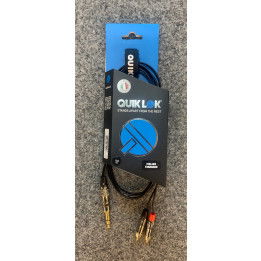 QUIKLOK ITST/JS2RCA-2 CAVO JACK 6,3 TRS/2 RCA LUNGHEZZA 2 MT