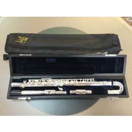 FLORIAN  KINDER JUNIOR JU200 FLUTE FLAUTO TRAVERSO PER BAMBINI DISCENDENTE AL RE CON DOPPIA TESTATA RICURVA