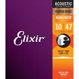 ELIXIR 16152 NANOWEN PHOSPHOR BRONZE MUTA CORDE PER CHITARRA ACUSTICA 12 CORDE
