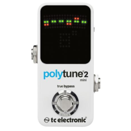 TC ELECTRONICS POLYTUNE 2 MINI BIANCO ACCORDATORE POLIFONICO PER CHITARRA E BASSO BIANCO