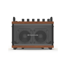  MUSICCUBE TINY BOX D2- OAK BROWN AMPLIFCATORE PORTATILE MULTIFUNZIONE FINITURA MARRONE
