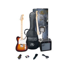  SX SE-2-SK-3TS KIT PACK CHITARRA ELETTRICA TELECASTER CON ACCESSORI SUNBURST